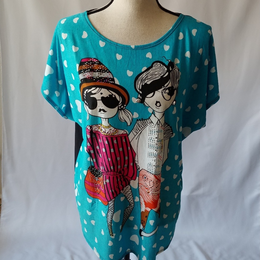 Chic fun loose blouse NWT
